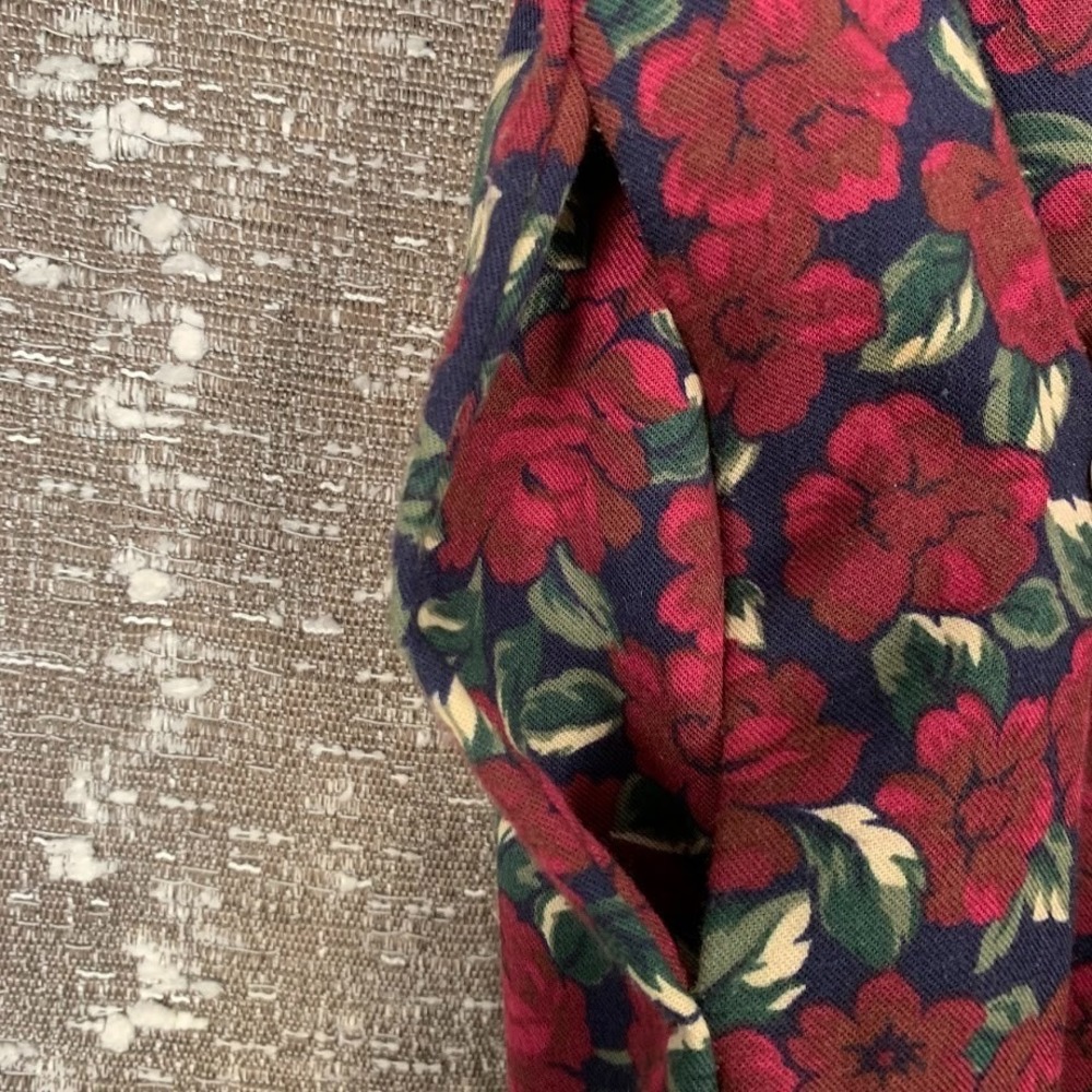 Vintage Innervisions By Ship N'Shore Pleated Floral Midi Skirt Women's M - Picture 4 of 10